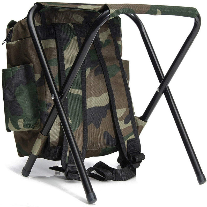 Camo Foldable Backpack Stool for Outdoor Camping, Fishing, and Hiking 3