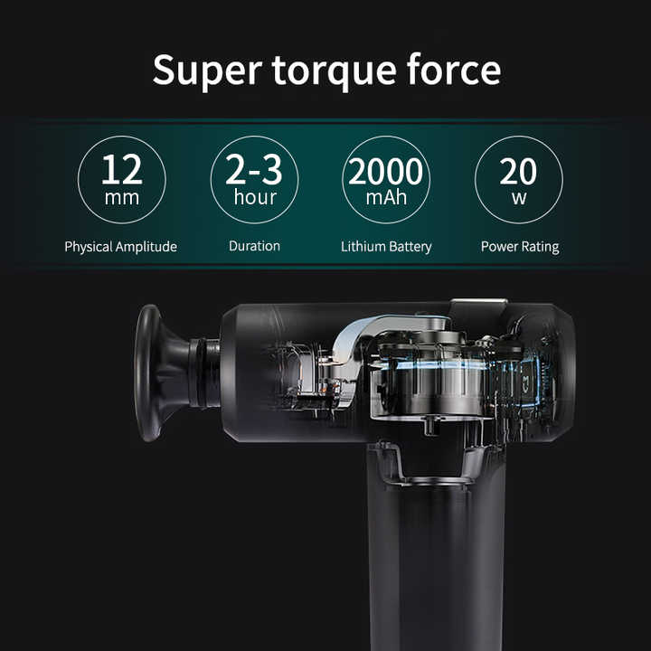 Cold & Heat Therapy Massage Gun with 5 Heads and 2000mAh Battery 3