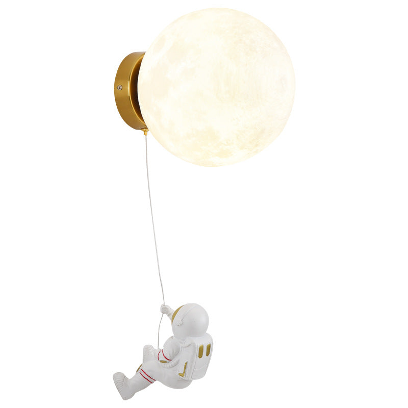 Astronaut Moon Wall Lamp with LED White Light,Diameter 25cm 3