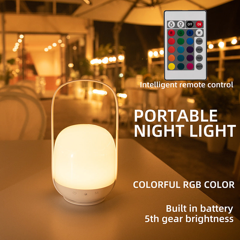 Portable LED Night Light with 16 Colors, 4 Dimming Modes, and Remote Control 3