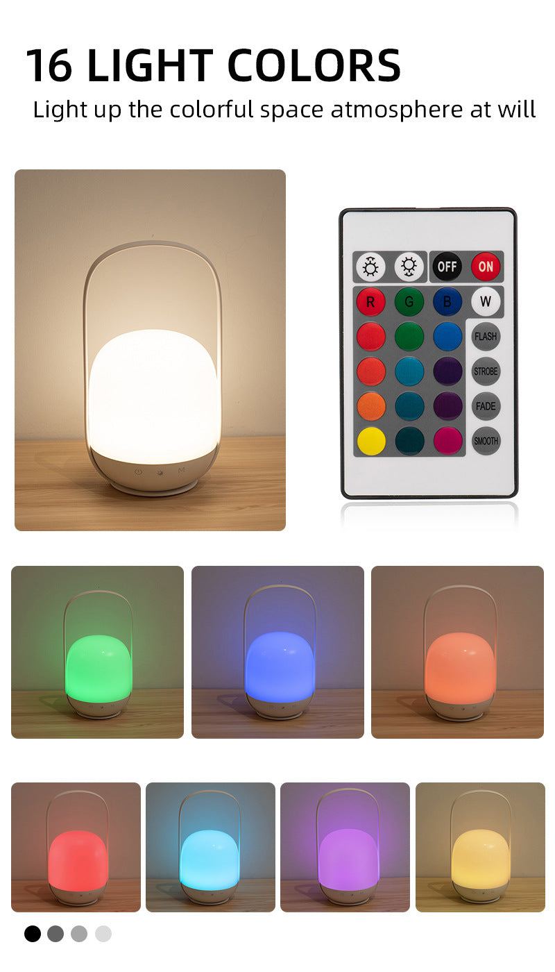 Portable LED Night Light with 16 Colors, 4 Dimming Modes, and Remote Control 4
