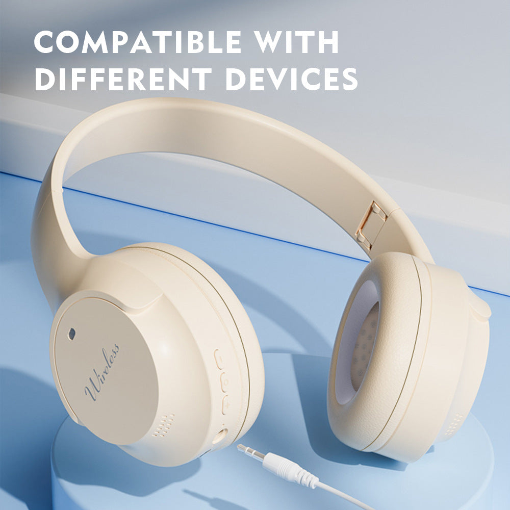 Black Wireless Bluetooth Headphones with Hi-Fi Bass, Foldable Design, and Card Slot 4