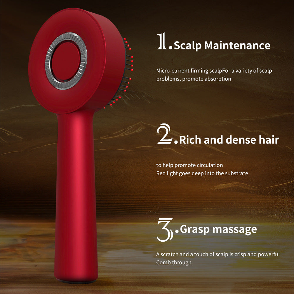 WN-02 Gray Multi-Function Red Light Massage Comb with 3 Modes and Rechargeable Battery 4