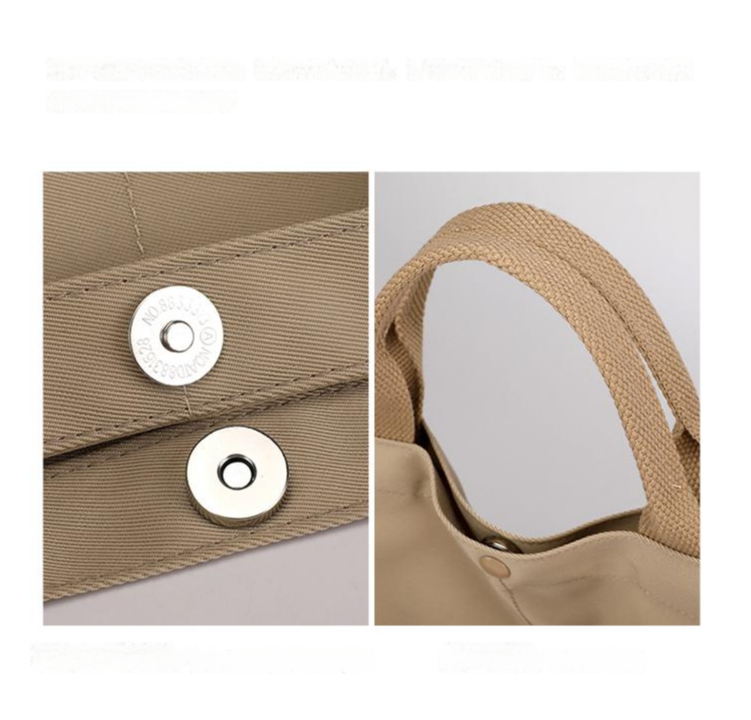 Apricot Minimalist Nylon Tote Bag with Adjustable Shoulder Strap, Large Capacity 4