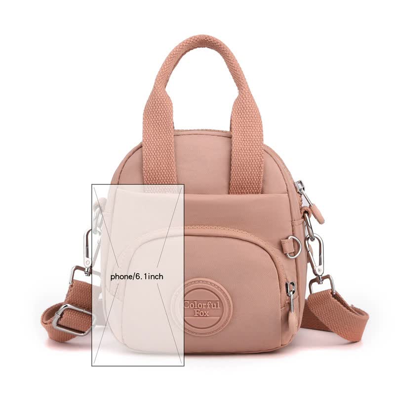 Purple Mini Waterproof Nylon Backpack - Lightweight Casual Crossbody Bag 5