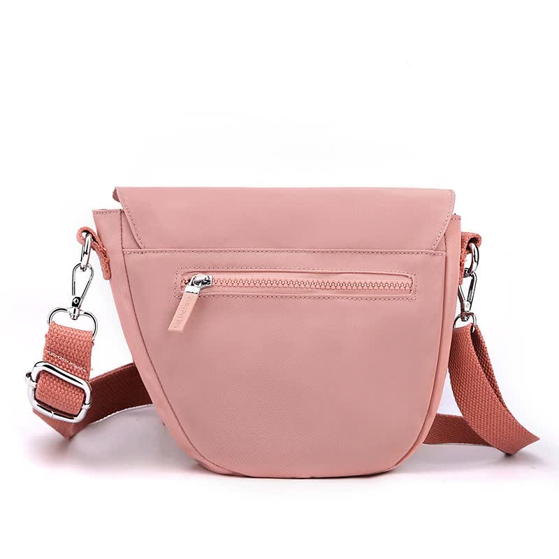 Red Compact Nylon Crossbody Shoulder Bag - Stylish and Lightweight Sling Purse 4