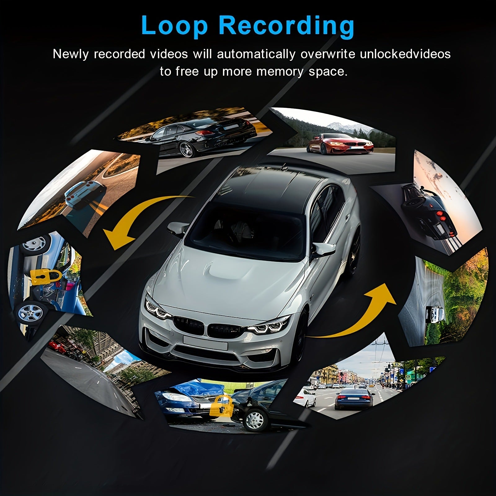 1080P Dual Dash Cam with Night Vision and G-Sensor - Motion Detection and Loop Recording 4