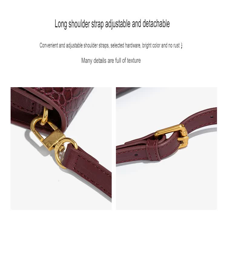 Wine Red Elegant PU Leather Clutch Bag with Snake Print Design - Multi-color Options 4
