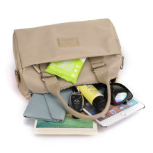 0485# Light Green Multifunctional Nylon Shoulder Bag - Lightweight and Spacious Handbag for Women, 20x15x11cm 9