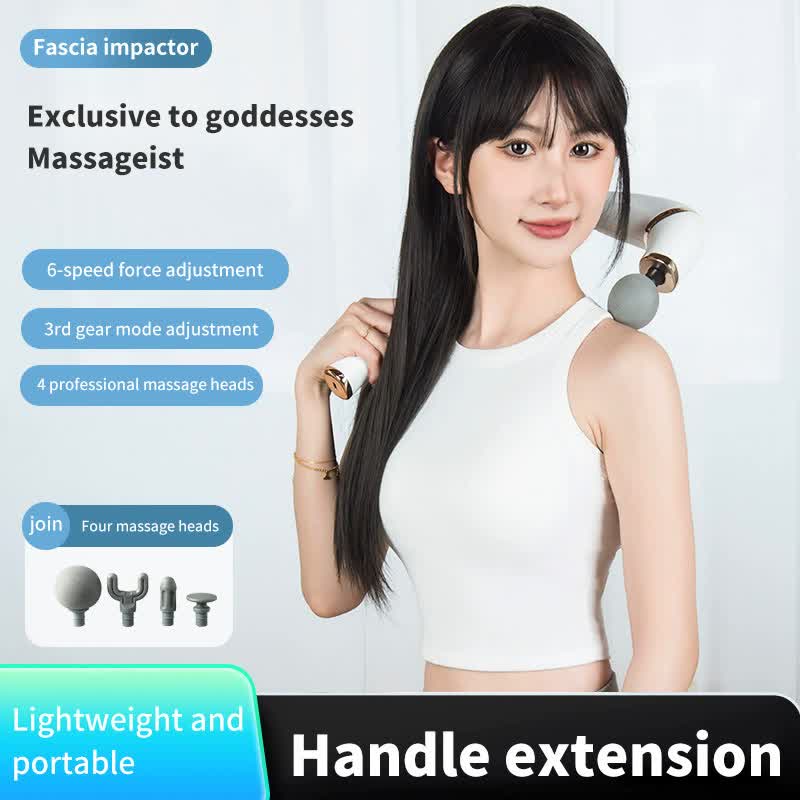 White Portable Elbow Massage Gun - 1200 mAh Muscle Relaxation Tool 4