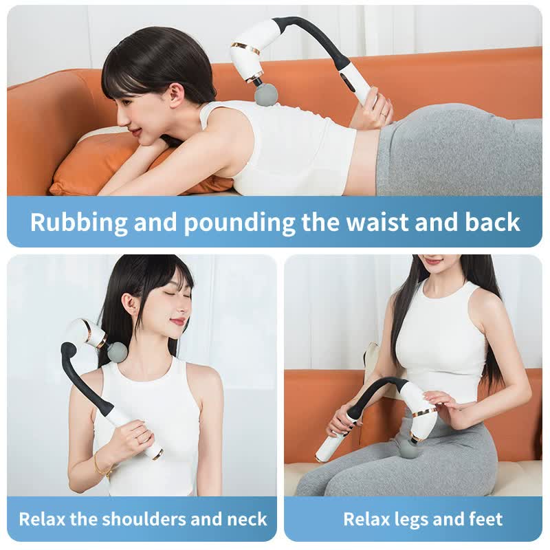 Gray Portable Elbow Massage Gun - 1200 mAh Muscle Relaxation Tool 5