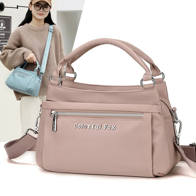 Red Waterproof Nylon Crossbody Bag - Lightweight and Adjustable Strap Shoulder Bag for Women 4