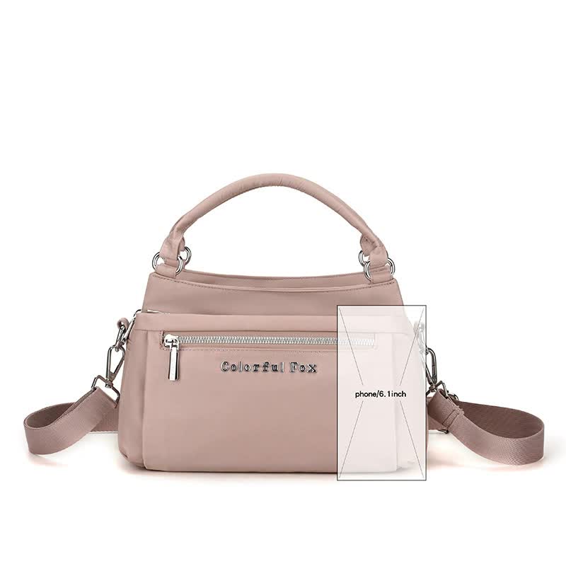 Red Waterproof Nylon Crossbody Bag - Lightweight and Adjustable Strap Shoulder Bag for Women 5