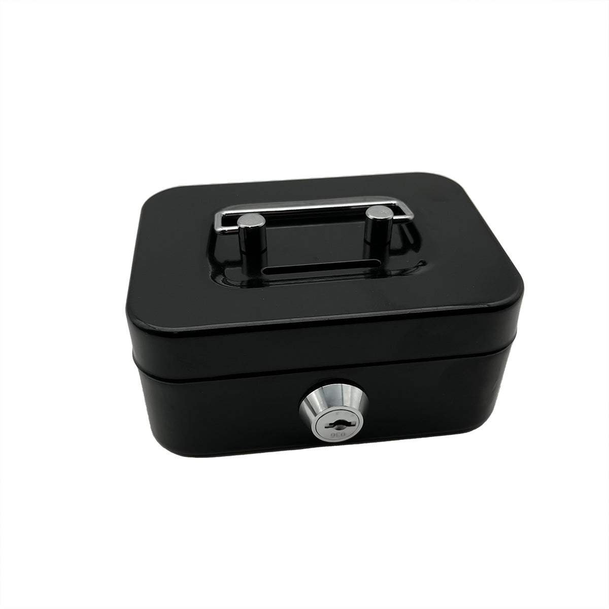 2PCS/Black Mini Lockable Cash Box with Handle - Secure Money Storage Box