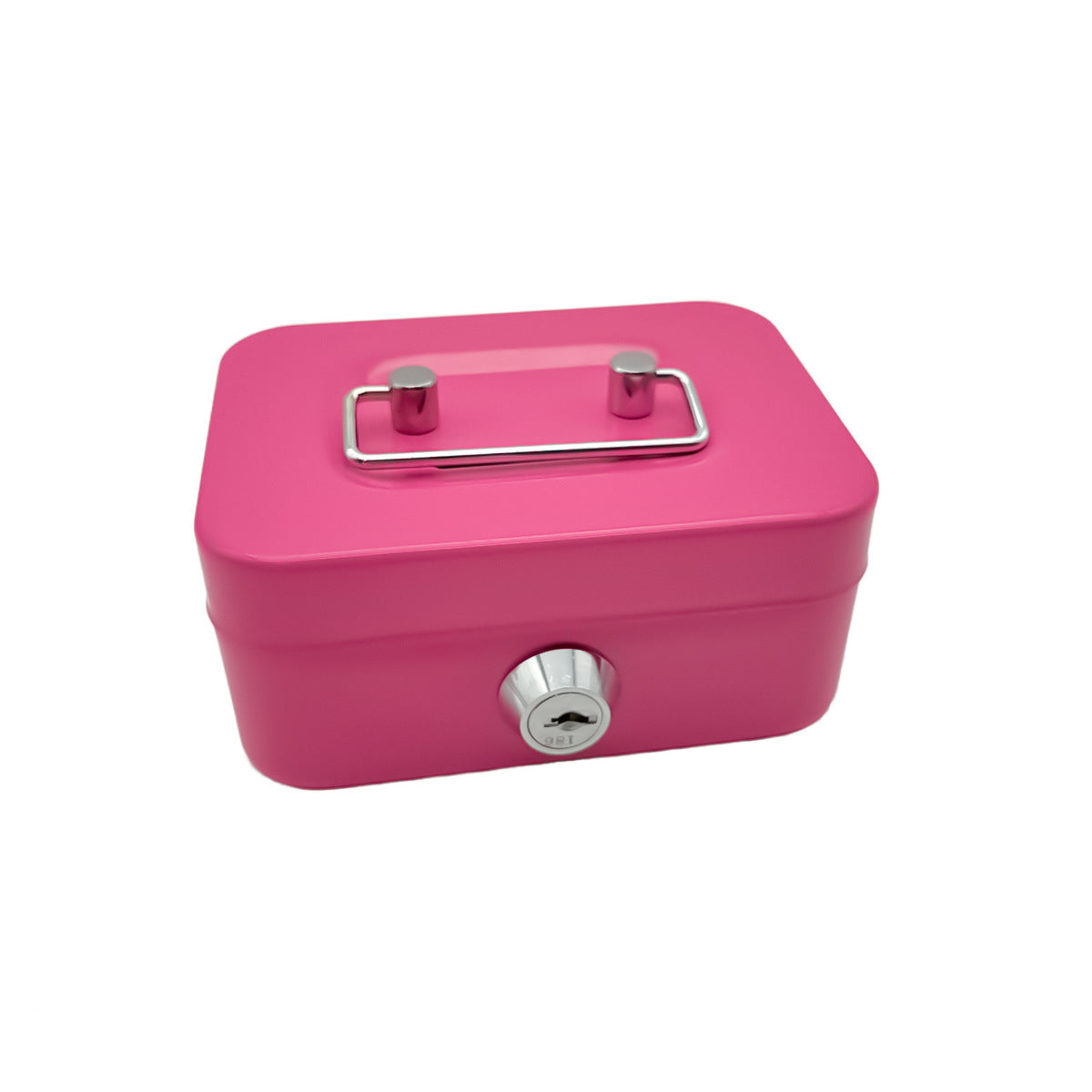 2PCS/Pink Mini Lockable Cash Box with Handle - Secure Money Storage Box