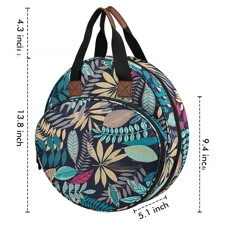 Purple Multi-Pocket Embroidery Storage Bag - Oxford Cloth Handbag Organizer for Cross-Stitch and Thread Storage 4