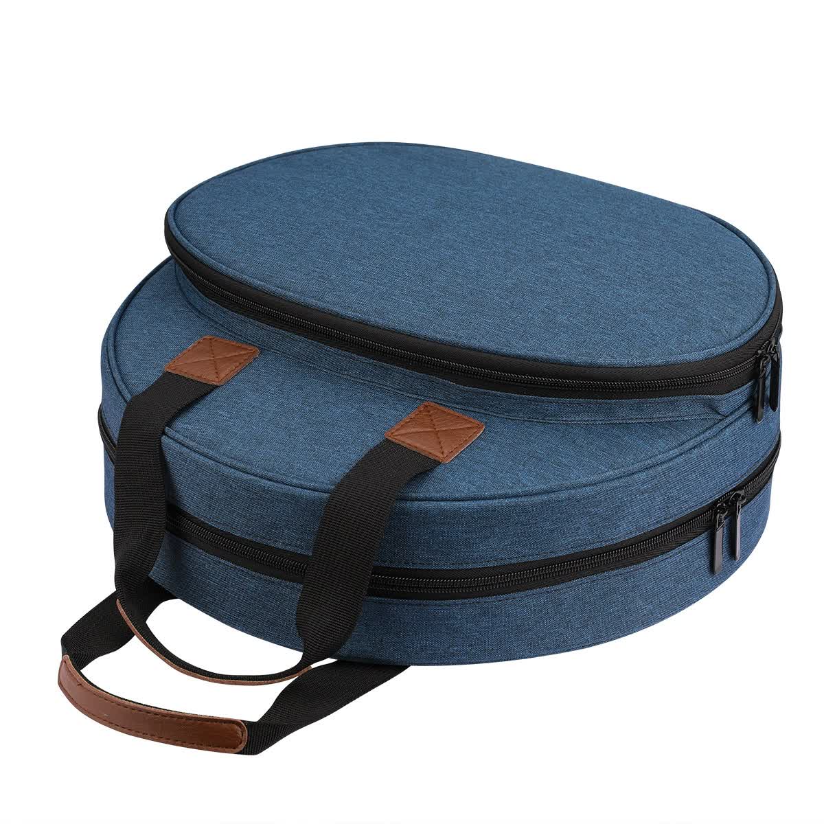 Blue Multi-Pocket Embroidery Storage Bag - Oxford Cloth Handbag Organizer for Cross-Stitch and Thread Storage 4