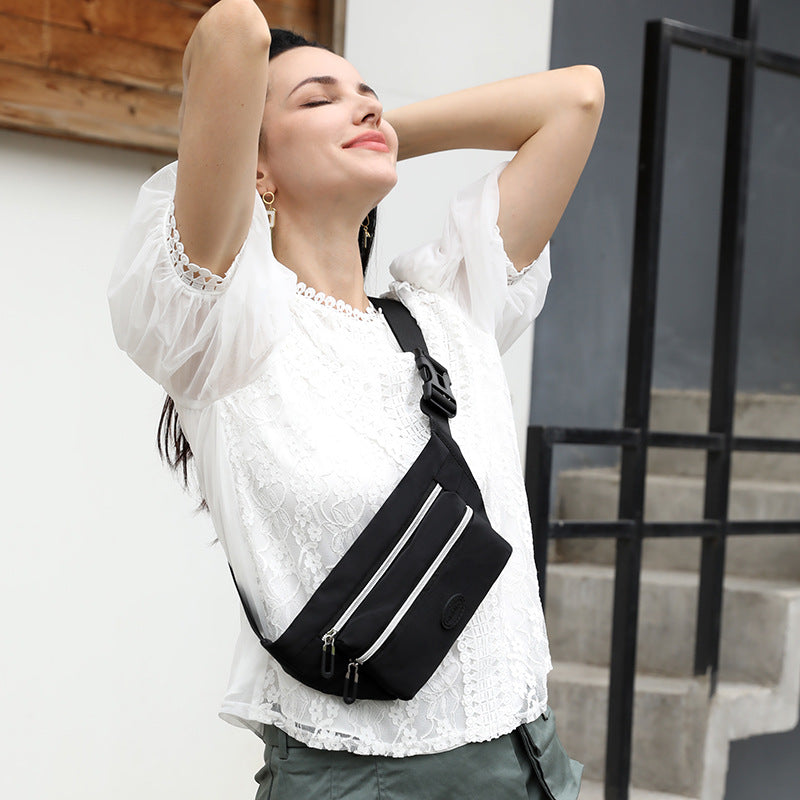 Red Casual Chest Bag - Water-Resistant Compact Waist Pack for Women with Adjustable Strap 4