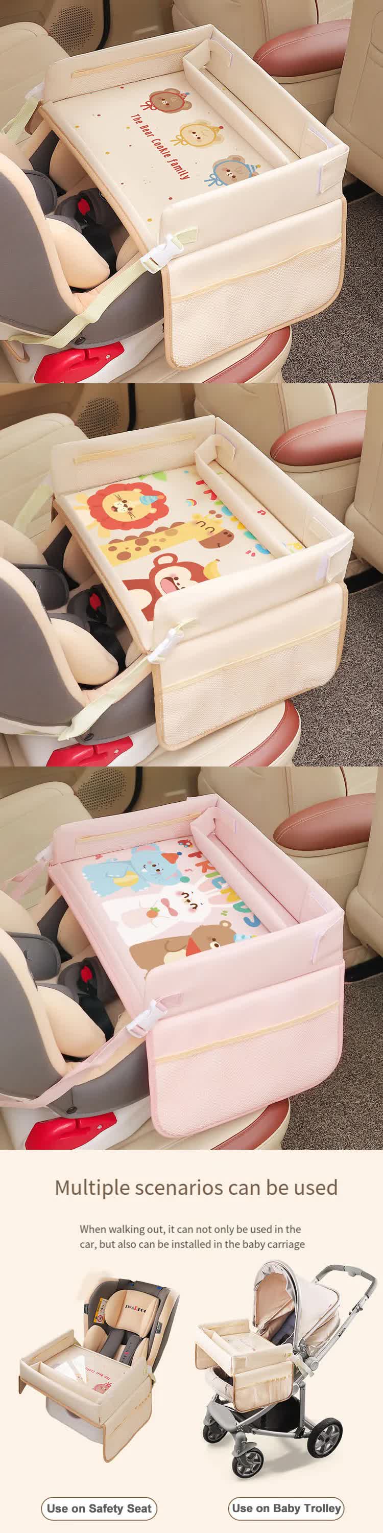 Bear Children's Portable Car Seat Activity Tray - Multifunctional Travel Desk 3