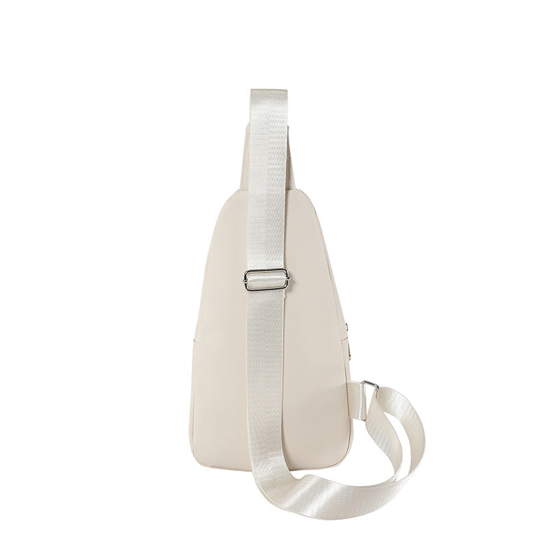 White Women's Quilted Sling Bag - Stylish Crossbody Shoulder Backpack 5