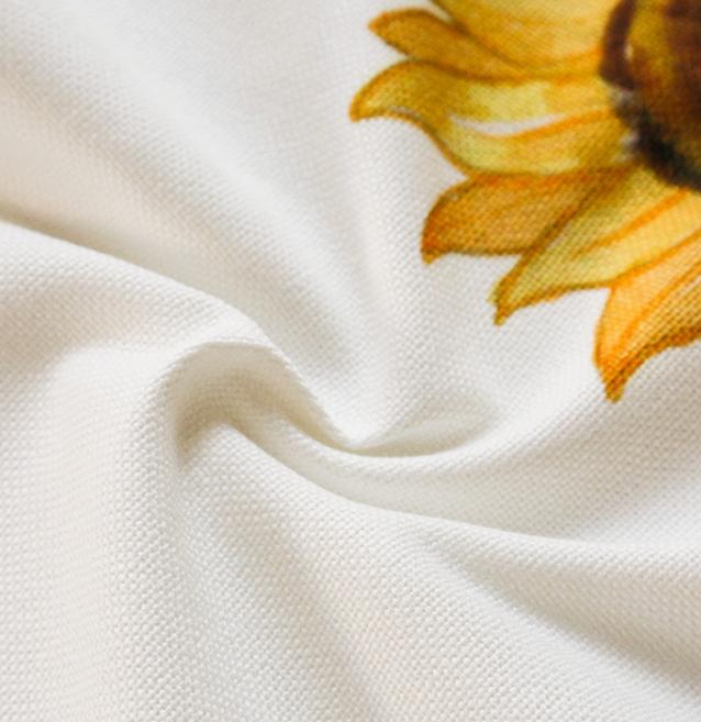 Yellow Flower Elegant Green Botanical Table Runner with Tassels - 30x180cm 3