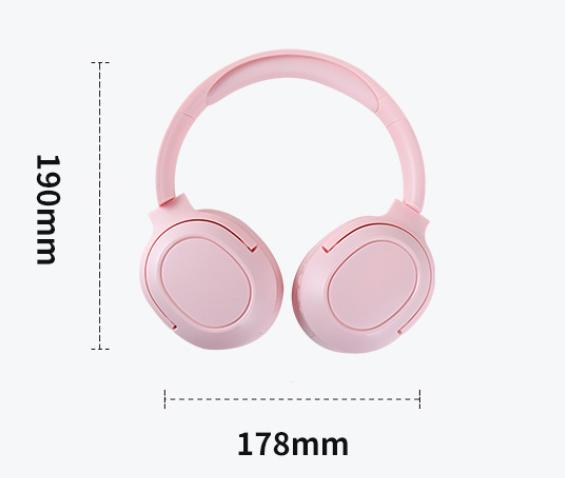 Pink Wireless Over-Ear Headphones - Bluetooth 5.0, Long Battery Life 4