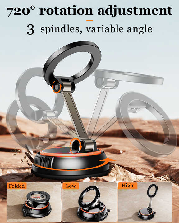 360 Degree Rotating Magnetic Phone Holder - Strong Suction and Stable Design 4