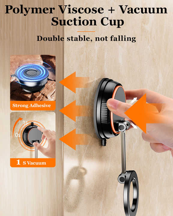 360 Degree Rotating Magnetic Phone Holder - Strong Suction and Stable Design 5