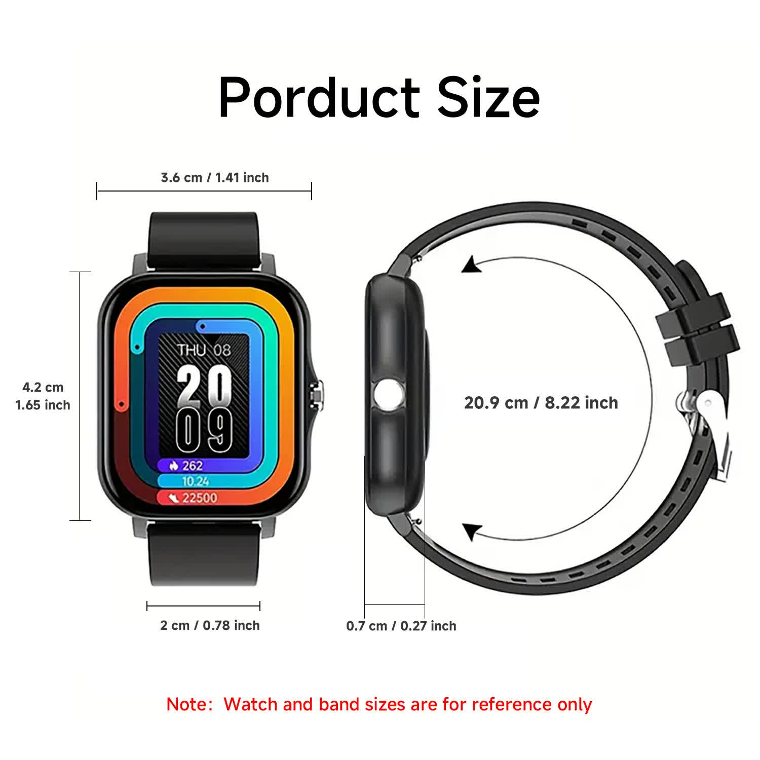 Gold Smart Fitness Watch with Large Display - 24 Sport Modes, Heart Rate Monitor & More 6