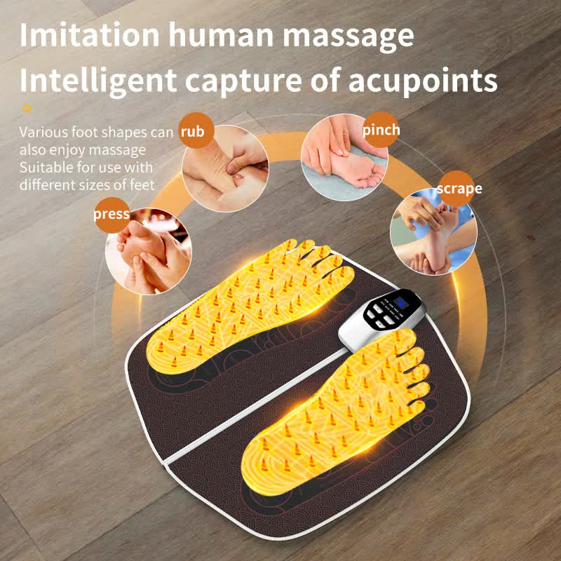 Electric Foot Massager Mat with Remote Control – 32-Speed, 8 Modes, LED Display 4