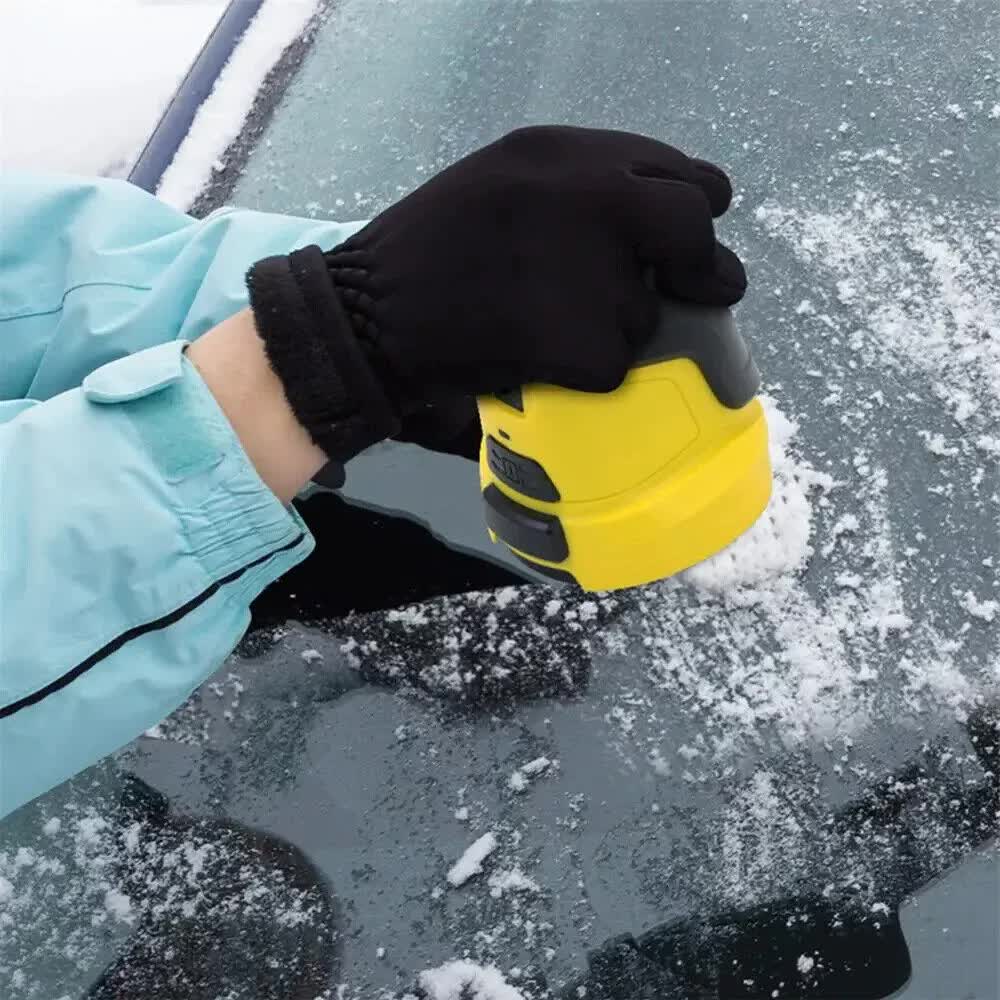 Black Rechargeable Electric Ice Scraper - Handheld Windshield Defroster 3