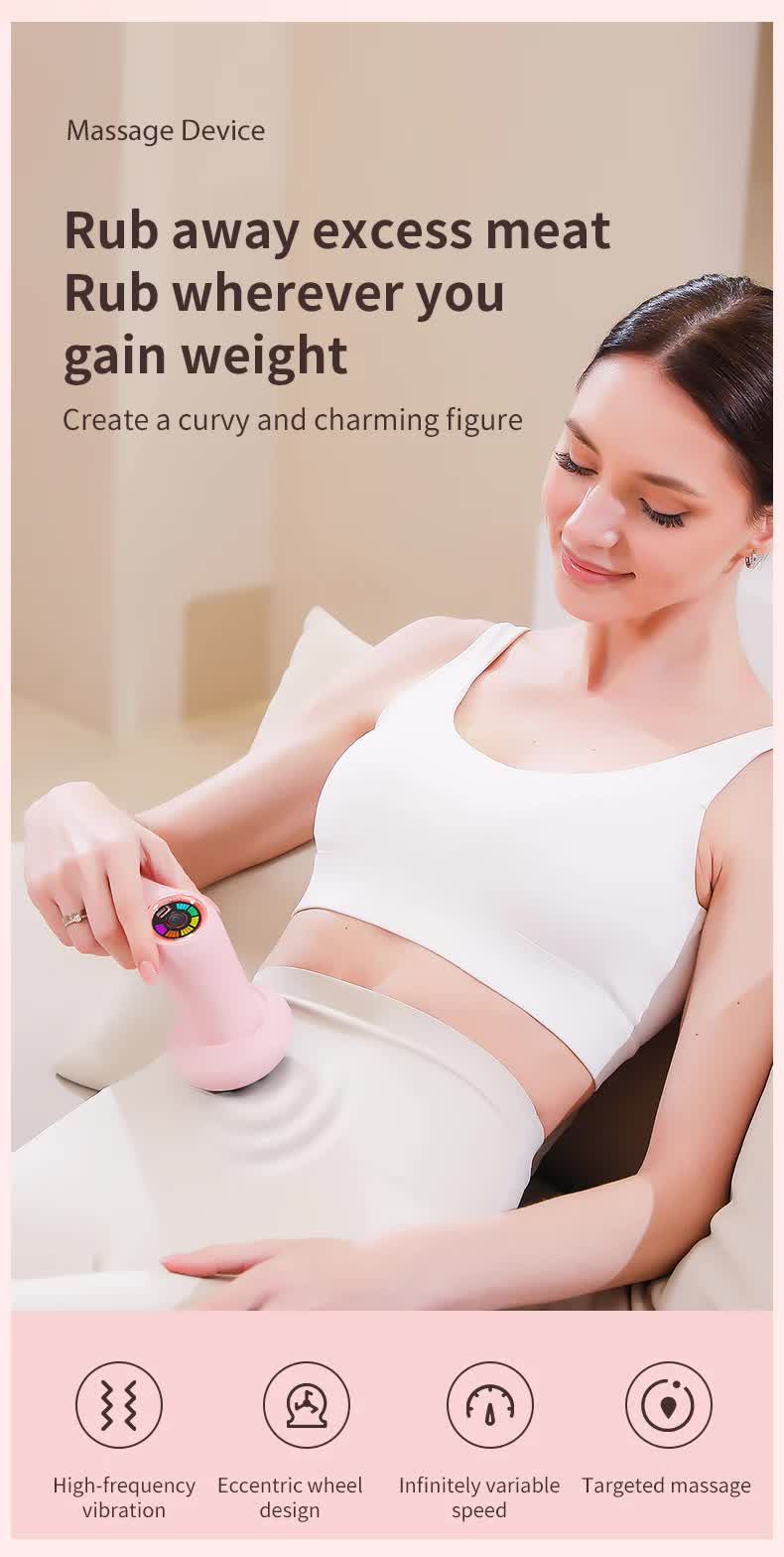 White Portable Electric Body Sculpting Massager - Slimming and Relaxation Tool 5