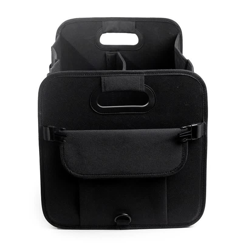 Rose Red Foldable Car Trunk Organizer - Multi-Compartment Storage Box with Handles 4