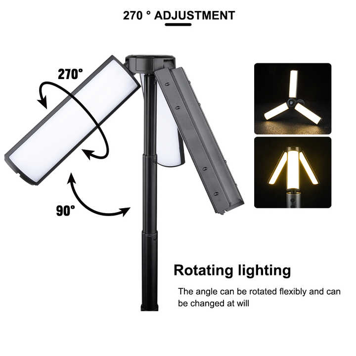 Multifunctional Telescopic Camping Lantern – Portable LED Light with Adjustable Height and USB-C Charging (Up to 51.8 cm) 3