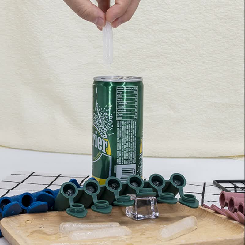Green Reusable Silicone Ice Stick Mold - 10-Piece Set for Drinks and Bottles (6 x 1.2 cm per Stick) 4