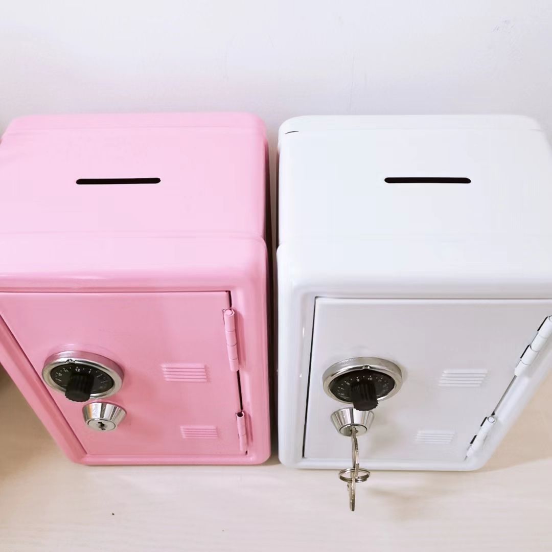 Silver Mini Metal Safe Box with Combination Lock and Key - Compact Security Storage 4