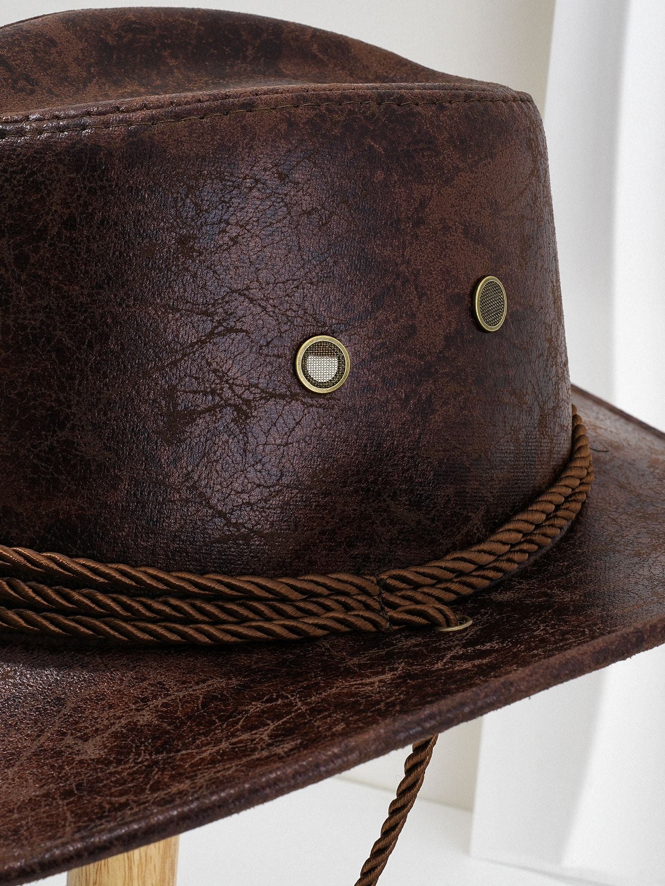 Black Classic Western Cowboy Hat with Wide Brim - Durable and Stylish Design 4