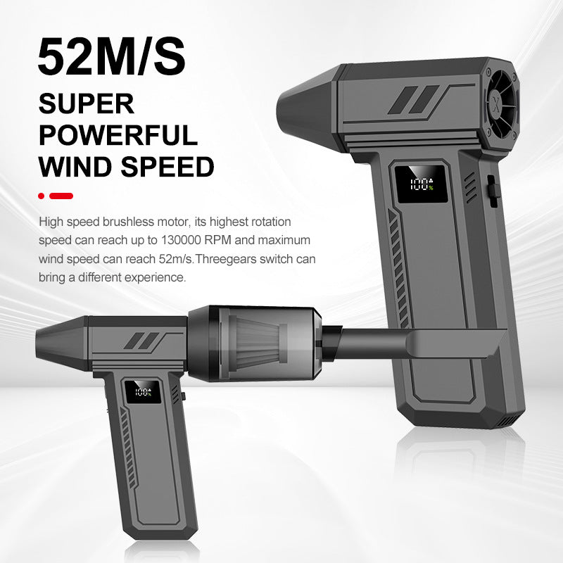 Black 130,000 Turn Compact Handheld Air Blower and Vacuum Cleaner with Dual Functionality (product without the vac attachments) 4