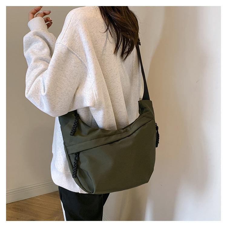 Black Stylish Olive Green Crossbody Bag with Adjustable Strap - Comfortable and Practical 3