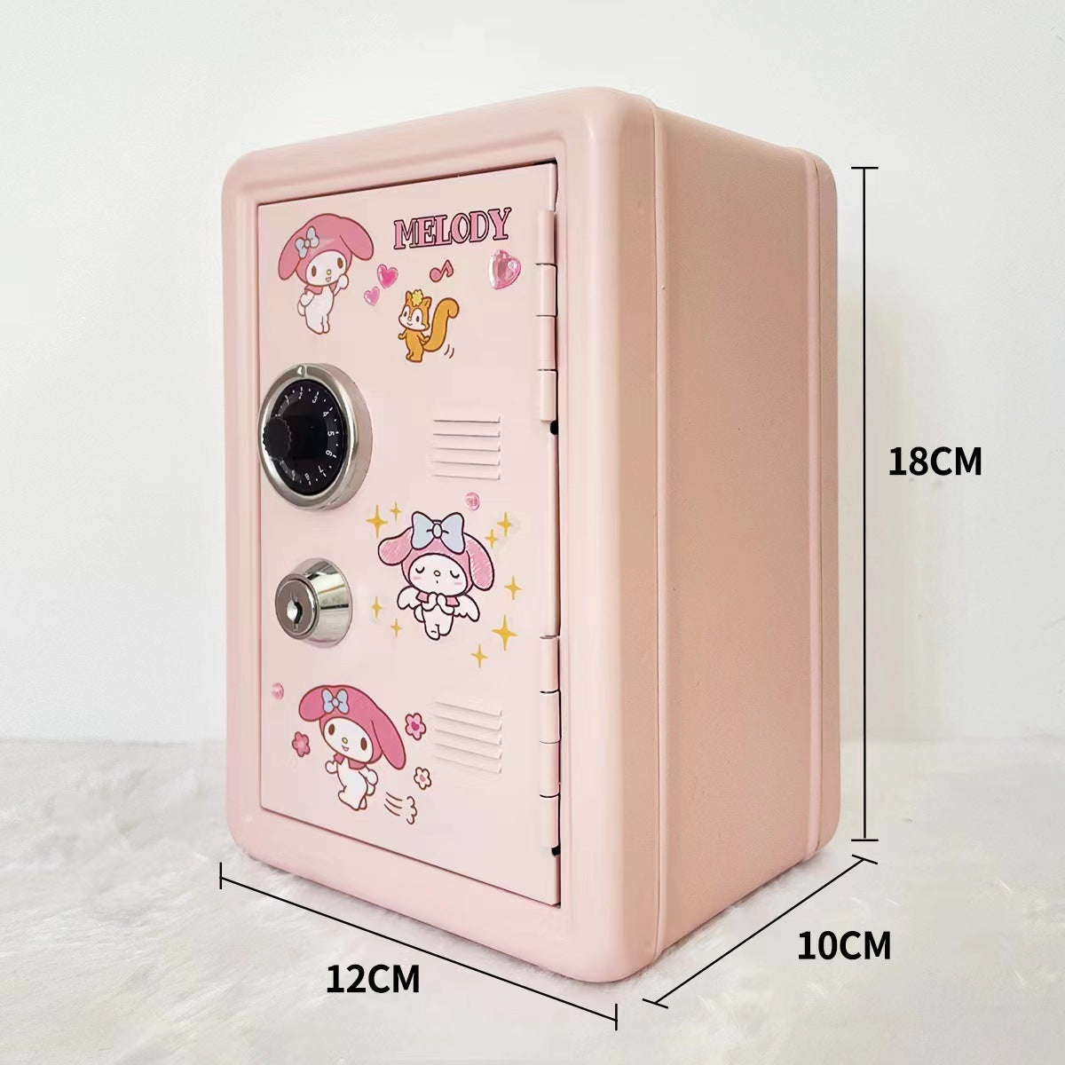 Light Pink Mini Metal Safe Box with Combination Lock and Key - Compact Security Storage 4