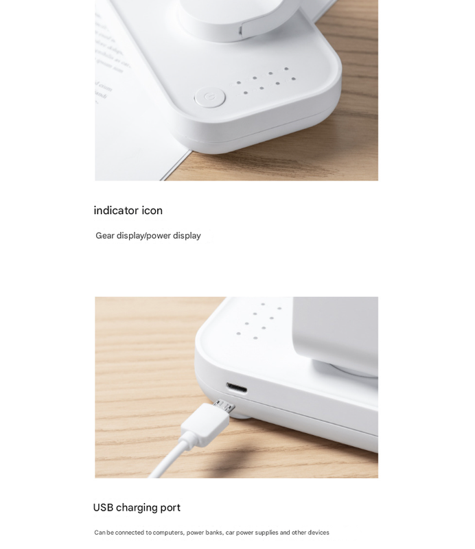White Portable Mini Fan - Compact, Quiet, and Rechargeable for Personal Cooling 4