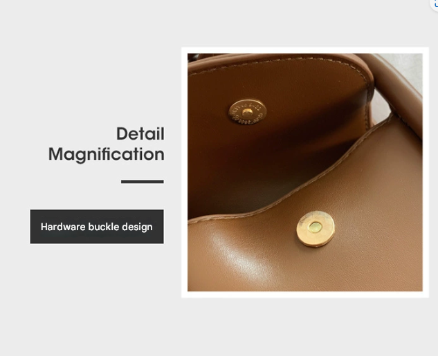 Brown Compact Crossbody Leather Handbag - Chic and Stylish for Everyday Use 3