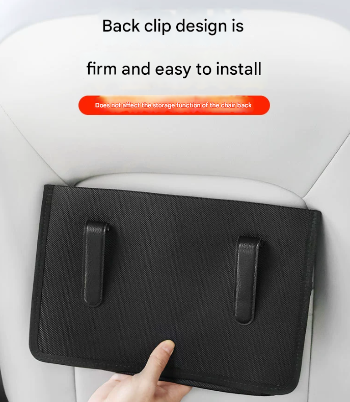 Black Car Backseat Organizer - Compact and Convenient for Car Storage 3