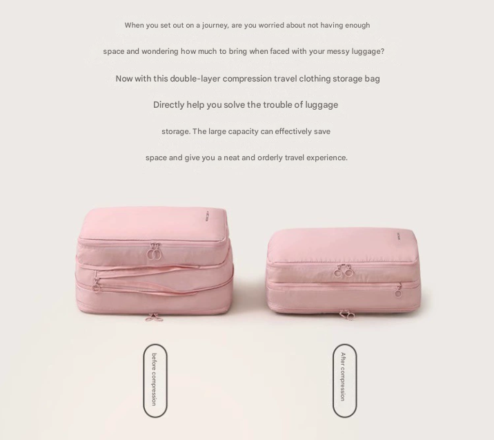 Pink Big Size Multifunctional Compact Travel Organizer Bag Stores 6-8 Essentials for Easy Access 3