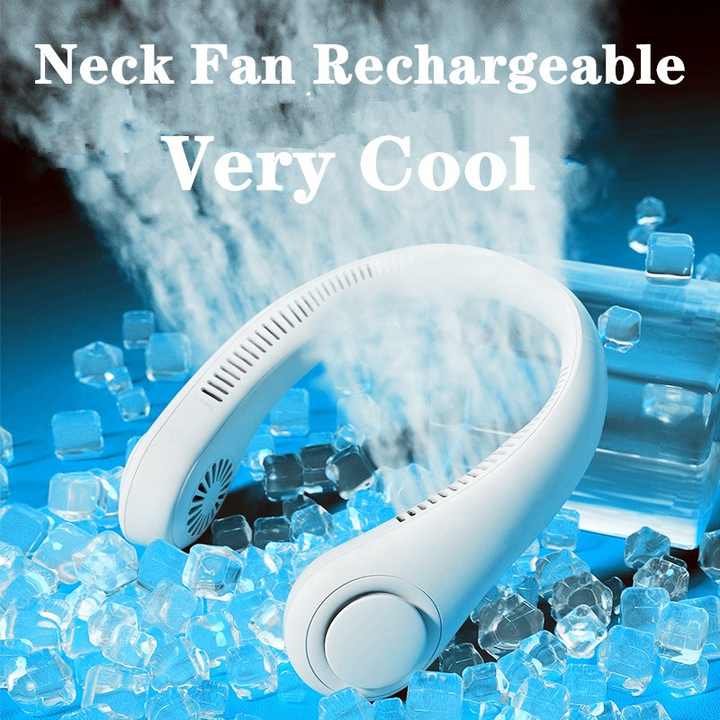 2 PCS Green Portable Neck Fan - Hands-Free Personal Fan, Quiet and Adjustable, Ideal for Outdoor and Indoor Use 3