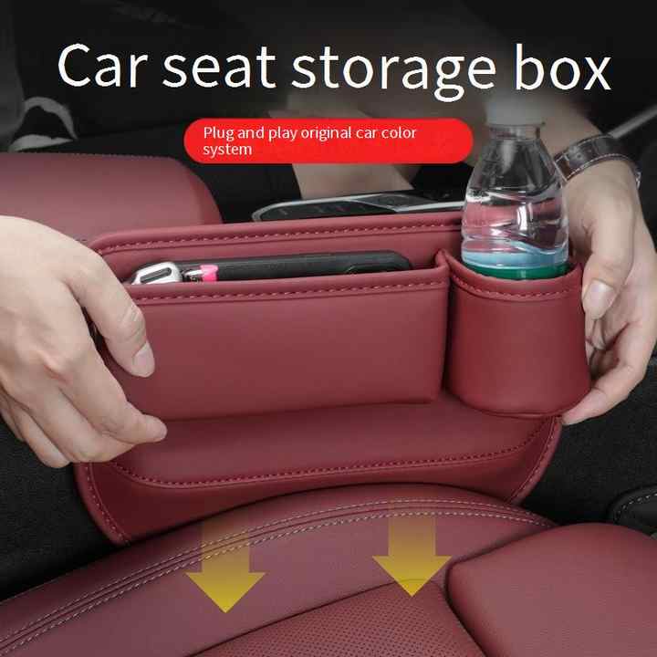 2 PCS Black-right Car Seat Gap Storage Box - Practical Car Organizer, Gap Filler for Easy Access and Extra Storage 3