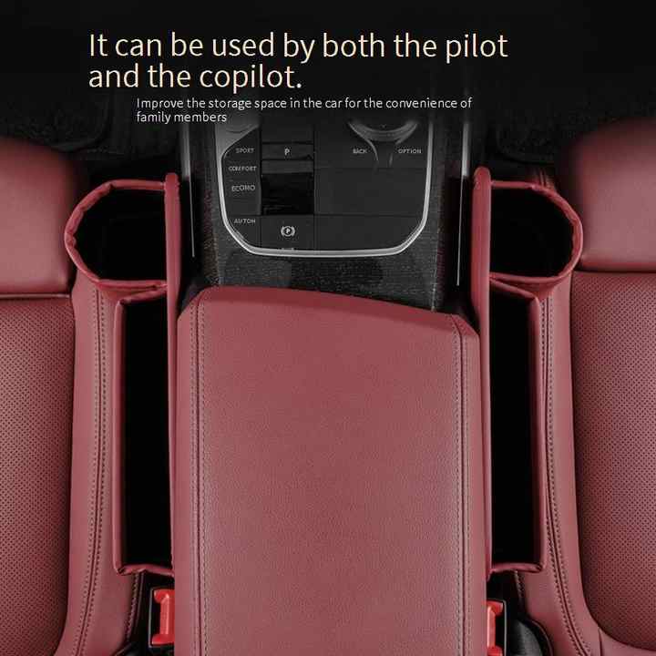 2 PCS Black-right Car Seat Gap Storage Box - Practical Car Organizer, Gap Filler for Easy Access and Extra Storage 5