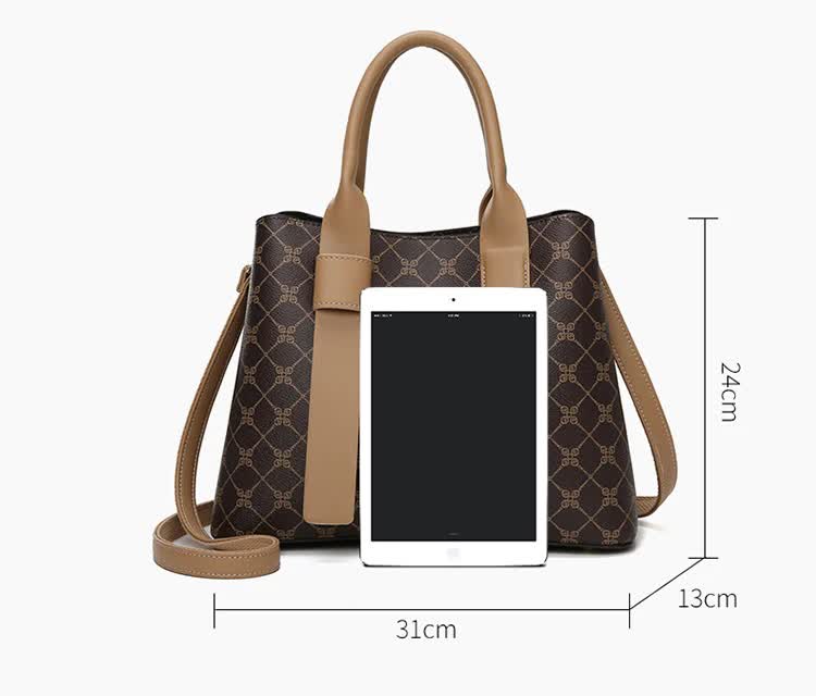 Black Retro Fashion Handbag - Elegant Tote with Large Capacity for Work and Daily Use 4