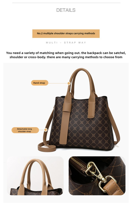 Black Retro Fashion Handbag - Elegant Tote with Large Capacity for Work and Daily Use 5