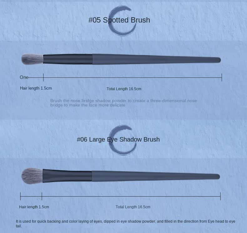 Gray purple 12-Piece Professional Makeup Brush Set with Cosmetic Bag - Premium Synthetic Fiber, Wooden Handle, Aluminum Tube 6